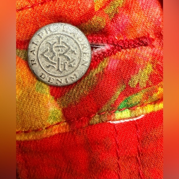 Ralph Lauren bright unique floral chic skinny jeans comfortable stretch 28x30 EC - Picture 9 of 9